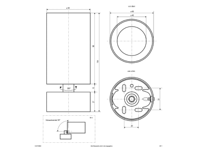Ma�zeichnung EVN DSR10909 LED Anbauleuchte