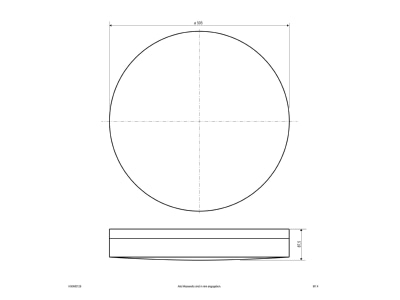 Ma�zeichnung EVN H50480125 LED Anbauleuchte IP54