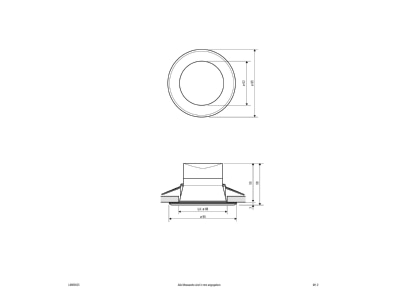 Ma�zeichnung EVN L0680125 LED Deckeneinbauleuchte