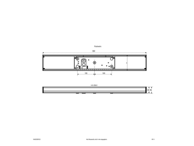Ma�zeichnung EVN WA20250125 LED Wandleuchte