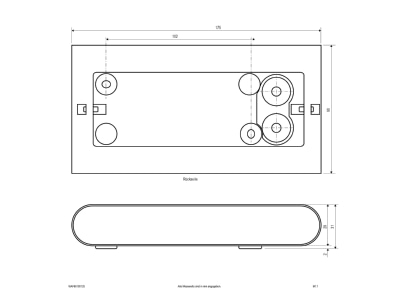 Ma�zeichnung EVN WAF65100125 LED Wandleuchte IP65
