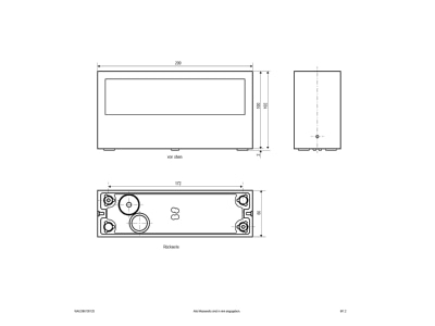 Ma�zeichnung EVN WAUD65100125 LED Wandleuchte IP65