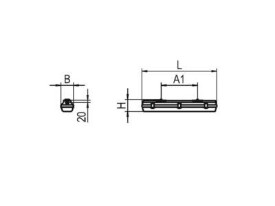 Ma�zeichnung Ridi Leuchten PFLO R1X055 15ND SET Feuchtraumleuchte fuer R Tube L660mm 