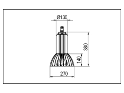 Mazeichnung Ridi Leuchten RLS1 NDWS840 SMB800 LED Hallenstrahler 840