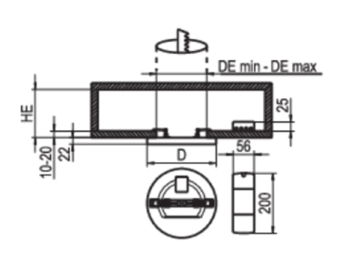Strichzeichnung Ridi Leuchten SARA290 0322095  377 LED Downlight 830 840 SARA2900322095  377
