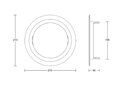 Dimensional drawing Steinel 087364 Accessory for luminaires