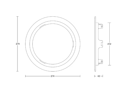 Dimensional drawing Steinel 087371 Accessory for luminaires