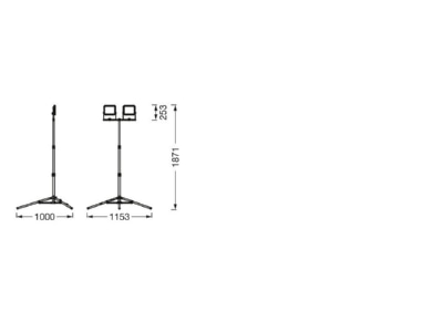 Mazeichnung Ledvance LED W  4058075831414 LED Strahler m  Stativ 6500K  sw gr LED W 4058075831414