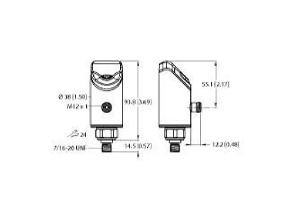 Mazeichnung Turck PS51016V05 100001540 Drucksensor Relativdruck  1     16 bar