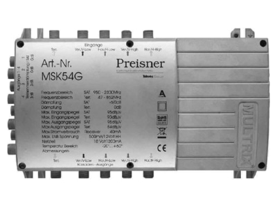 Produktbild 1 Televes MSB58NG Multischalter Basisgeraet kaskad  m Netzteil