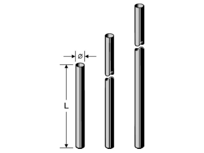 Line drawing Kathrein ZAS 06 Mast pipe 3m
