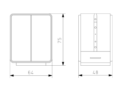 Dimensional drawing Alre it HTFMA 180 161 Heating actuator for home automation