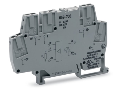 Produktbild WAGO 859 706 Optokoppler Klemme 24VDC 5VDC 0 5A