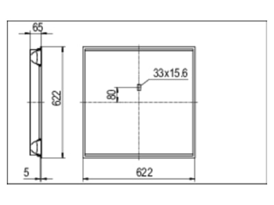 Ma�zeichnung Ridi Leuchten EBRE6 R4X05  0850573 Einbauleuchte f  RIDI Tube EBRE6 R4X05 0850573