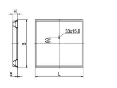 Strichzeichnung Ridi Leuchten EBRE6 R4X05  0850575 Einbauleuchte fuer RIDI Tube  EBRE6 R4X05 0850575