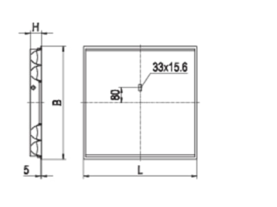 Strichzeichnung Ridi Leuchten EBRE6 R4X055 15DA SM LED Einbauleuchte DALI fuer Ridi Tube