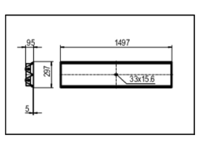 Ma�zeichnung Ridi Leuchten EBRME9 R2X1  0850217 Einbauleuchte fuer RIDI Tube EBRME9 R2X1 0850217