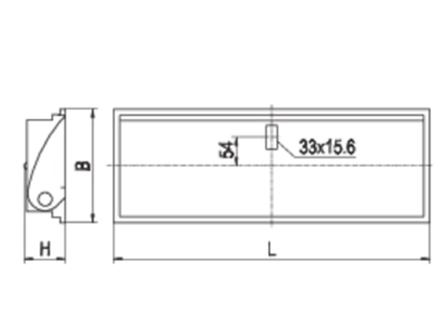 Strichzeichnung Ridi Leuchten EBWE R1X115 30ND Einbauleuchte f  RIDI Tube