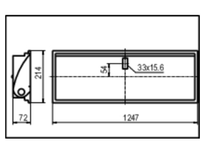 Ma�zeichnung Ridi Leuchten EBWE R1X115 30ND Einbauleuchte f  RIDI Tube
