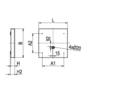 Strichzeichnung Ridi Leuchten IHLS L 324   0650091 Anbauleuchte mit RIDI Tube IHLS L 324  0650091