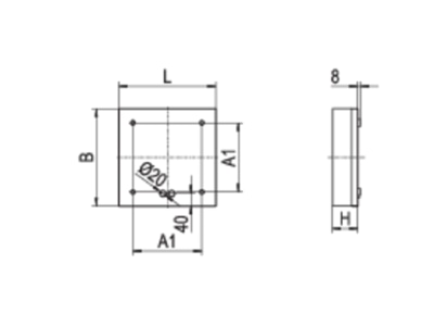 Strichzeichnung Ridi Leuchten LF LED 218 2600 840 LED Wannenleuchte 4000K
