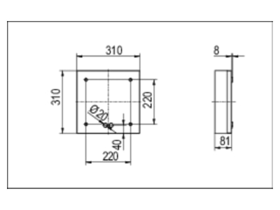 Ma�zeichnung Ridi Leuchten LF LED 218 2600 840 LED Wannenleuchte 4000K