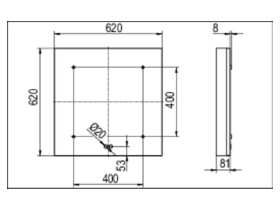 Ma�zeichnung Ridi Leuchten LF LED 414   0432155 LED Wannenleuchte 4000K DALI LF LED 414  0432155