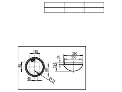 Ma�zeichnung Ridi Leuchten RKSK 260 13  1420061 LED Wannenleuchte 4000K RKSK 260 13 1420061