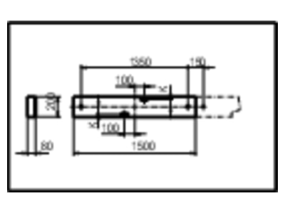 Ma�zeichnung Ridi Leuchten SHL L 180 9  0660610 Anbauleuchte mit RIDI Tube SHL L 180 9 0660610