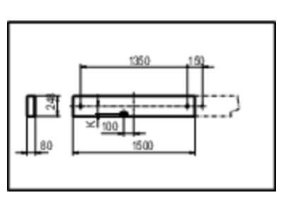 Ma�zeichnung Ridi Leuchten SHL L 280 1  0650611 Anbauleuchte mit RIDI Tube SHL L 280 1 0650611