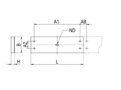 Ma�zeichnung Ridi Leuchten SHL L 480 3  0650613 Anbauleuchte m RIDI Tube SHL L 480 3 0650613