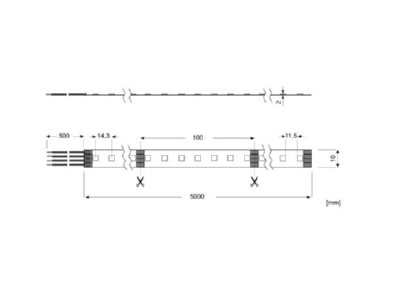 Mazeichnung Radium RSTA2170 LED Stipe 24V RGB  50m 