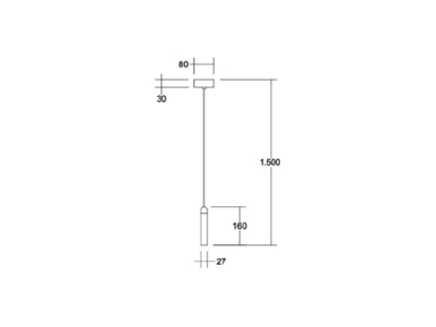 Dimensional drawing Brumberg 12309173 Pendant luminaire 1x4 2W