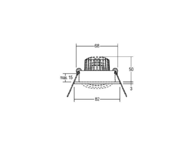 Ma�zeichnung Brumberg 12371643 LED Einbaustrahler 350 mA 2700 K