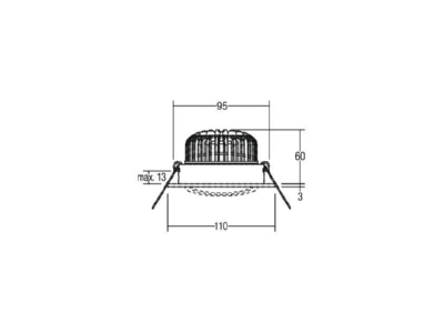 Ma�zeichnung Brumberg 12395254 LED Einbaustrahler 350 mA