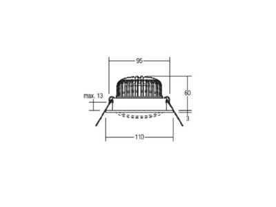 Ma�zeichnung Brumberg 12491083 LED Einbaustrahler 350 mA