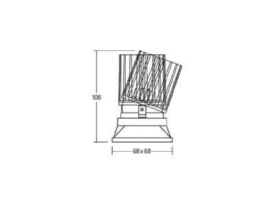 Ma�zeichnung Brumberg 12641079 LED Einbaustrahler 500 mA TW