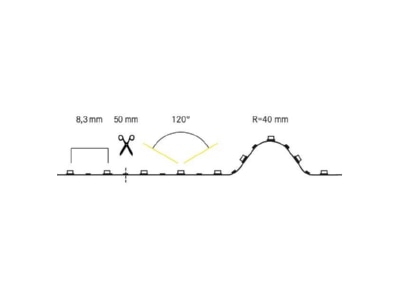 Dimensional drawing Brumberg 19305003 Light ribbon  hose  strip 24V white