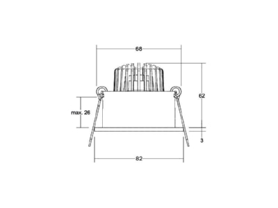 Ma�zeichnung Brumberg 38063073 LED Einbaustrahler 230V