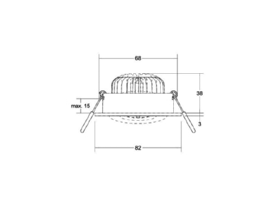 Ma�zeichnung Brumberg 38377173 LED Einbaustrahler 230V