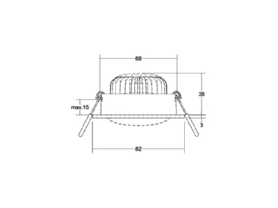 Ma�zeichnung Brumberg 38379183 LED Einbaustrahler 230V