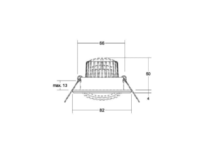 Ma�zeichnung Brumberg 39180083 LED Einbaustrahler 230V