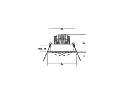 Ma�zeichnung Brumberg 39187253 LED Einbaustrahler 230V