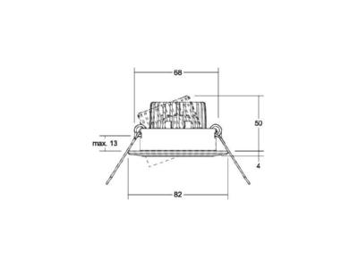Ma�zeichnung Brumberg 39303073 LED Einbaustrahler 230V