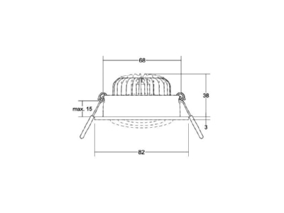Ma�zeichnung Brumberg 39378183 LED Einbaustrahler 230V