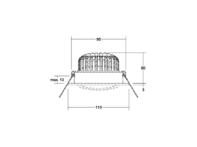 Ma�zeichnung Brumberg 39395083 LED Einbaustrahler 230V