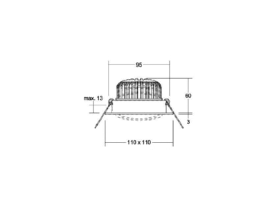 Ma�zeichnung Brumberg 39396073 LED Einbaustrahler 230V