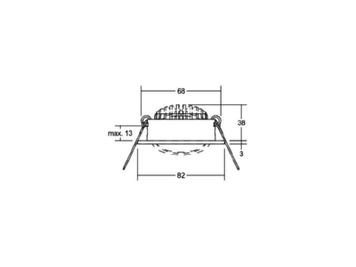 Ma�zeichnung Brumberg 39421073 LED Einbaustrahler 230V