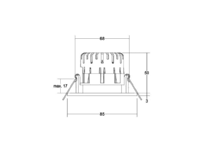Ma�zeichnung Brumberg 39480153 LED Einbaudownlight 230 V