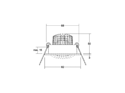 Ma�zeichnung Brumberg 40143073 LED Einbaustrahler 230V